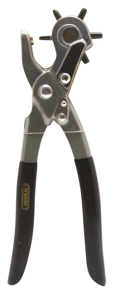 General Tools & Instruments Steel Letter Punch Set with Hole Punch Pliers -  Various Sizes, Black Finish, Rubberized Handle in the Punches department at